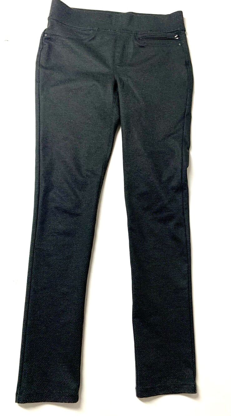 DKNY Jeans Women’s XS Stretch Pull On Ponte Slim Pants Dark Gray